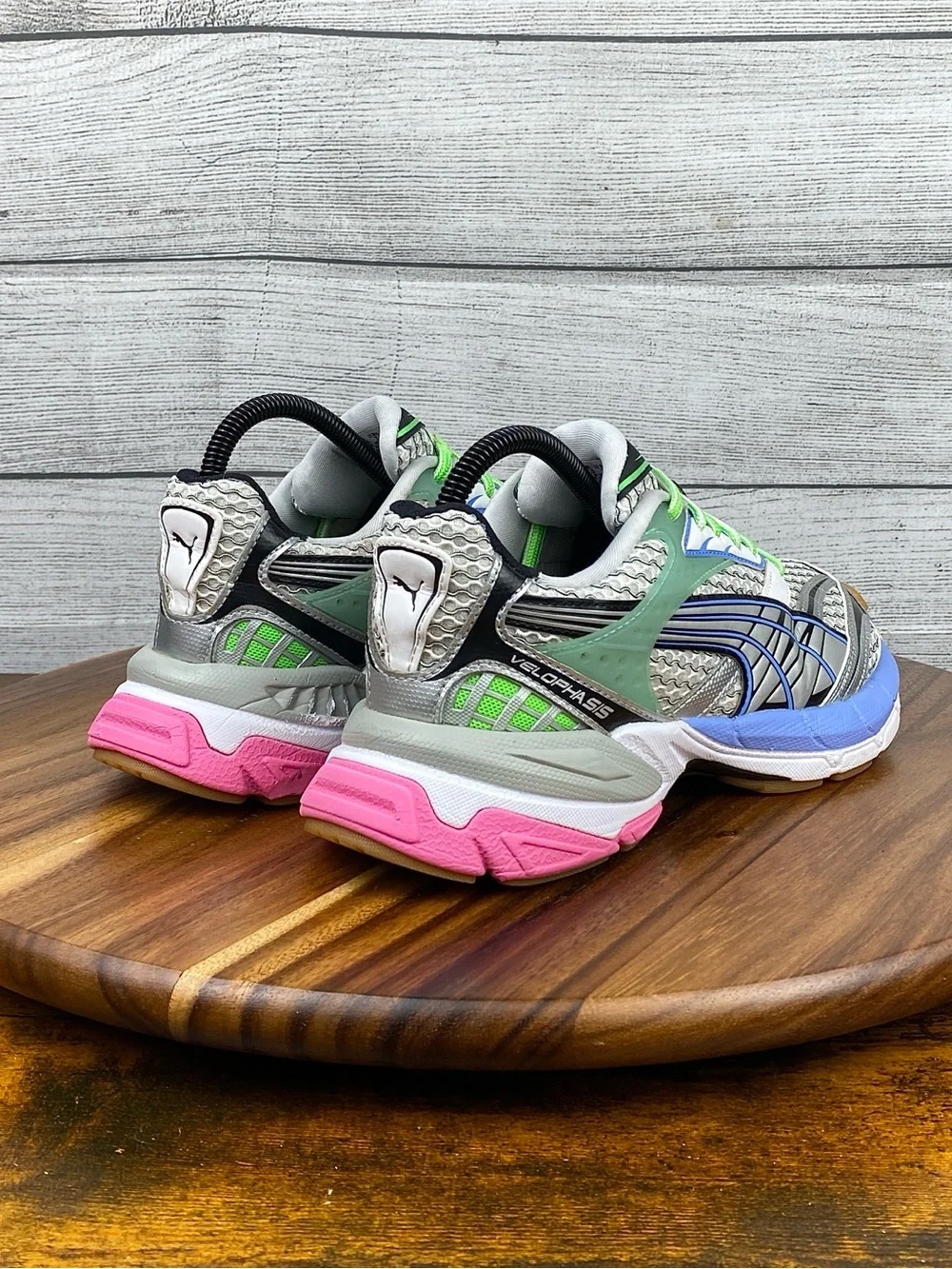 Puma Velophasis Phased Black Lavender Retro Sneaker 394508-03 Women’s Size 7